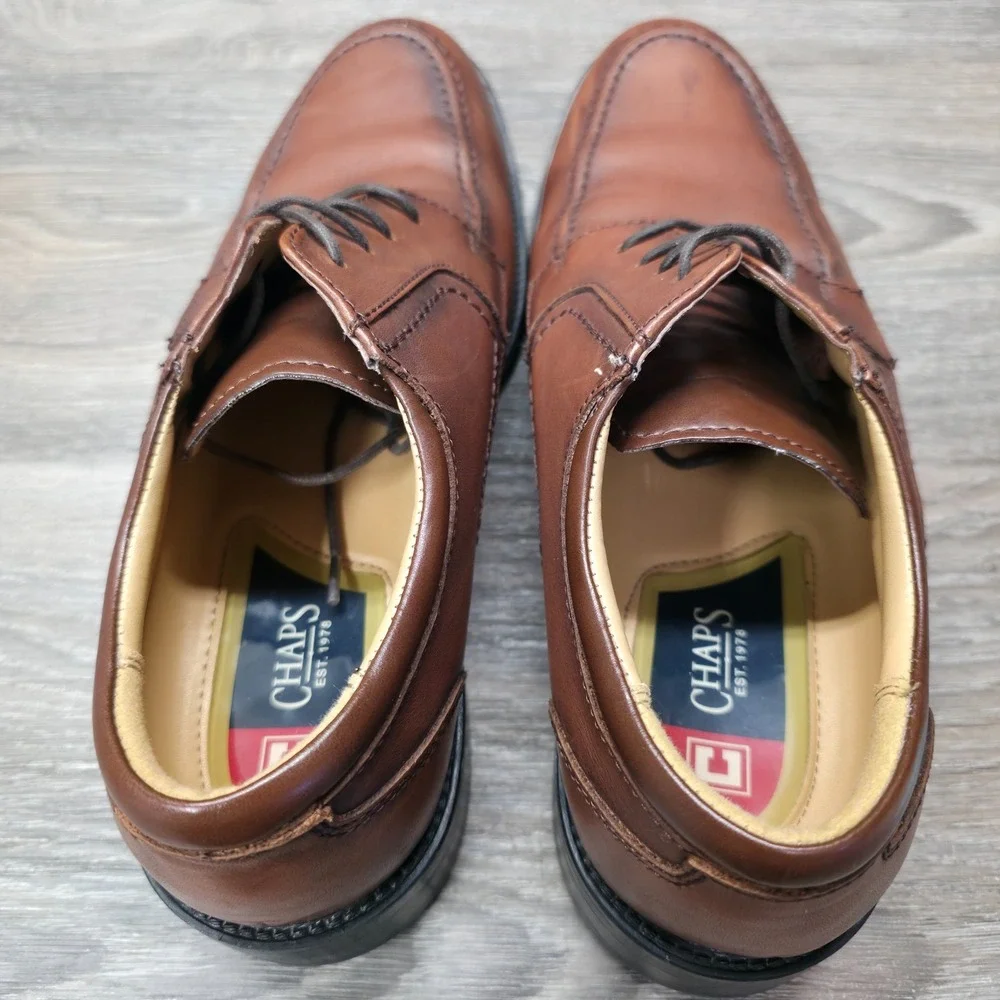 Ralph Lauren Chaps Dress Shoes Mens‎ 10.5M Brown Oxford Leather Old Money Preppy